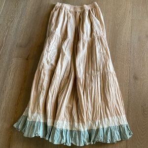 Vintage Sugar Ranch Maxi Tiered Peasant Boho Skirt